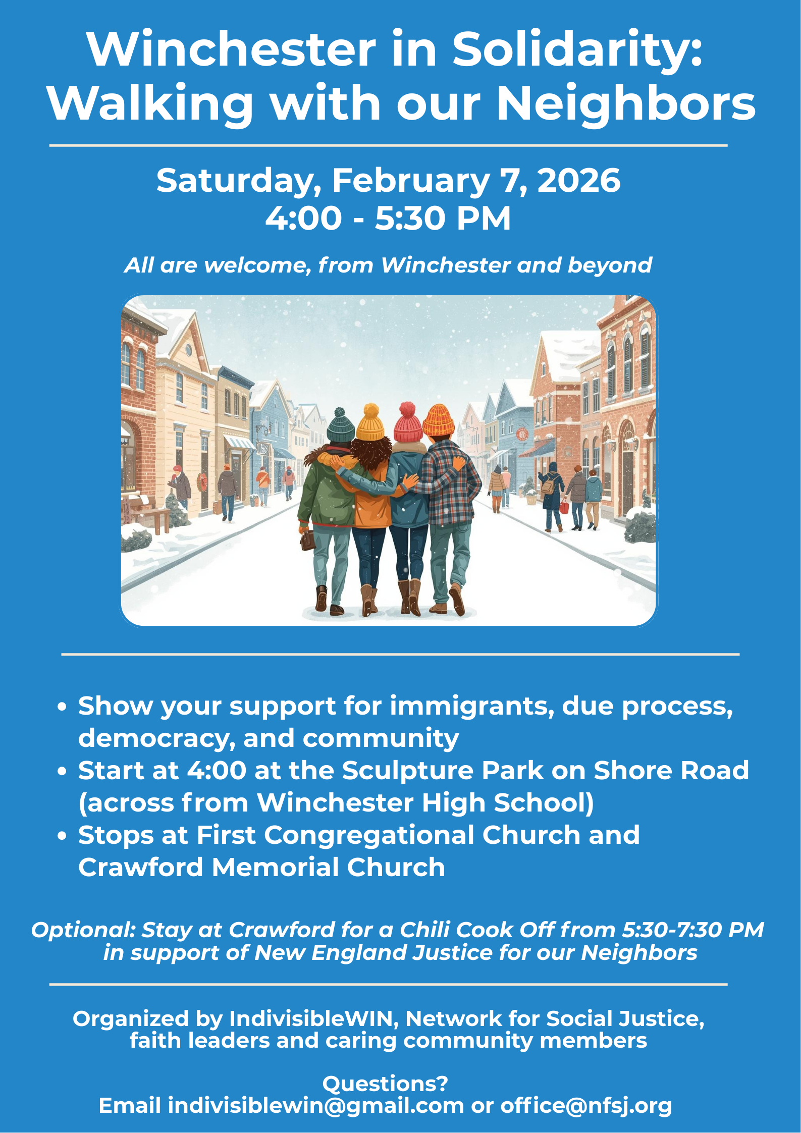 Publicity image for Winchester in Solidarity: Walking with our Neighbors