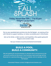 Join us for a Fall Splash Friday, November 15 7-10 pm Wright-Locke Farm