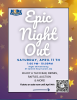 Flier for Kids' Corner's 7th Annual Epic Night Out Fundraiser