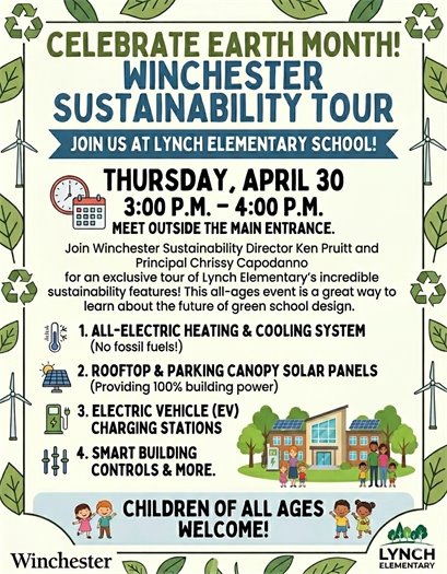 Flier for Winchester Sustainability Tour
