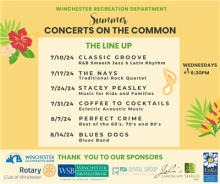Concerts on the Common schedule